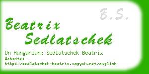 beatrix sedlatschek business card